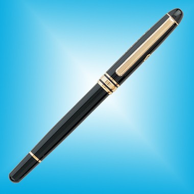 Ebony Roller Ball Point Pen - Blackw/Gold Accent 1