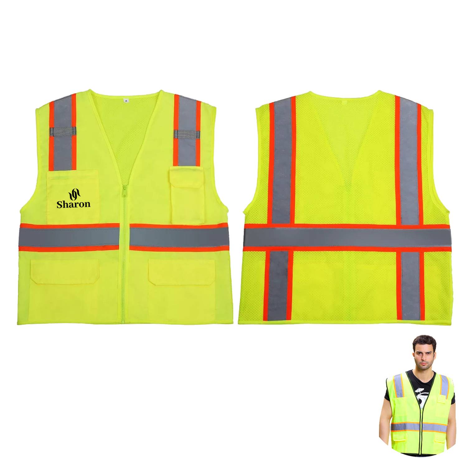 High Visibility Reflective Safety Vest For Construction Work 2