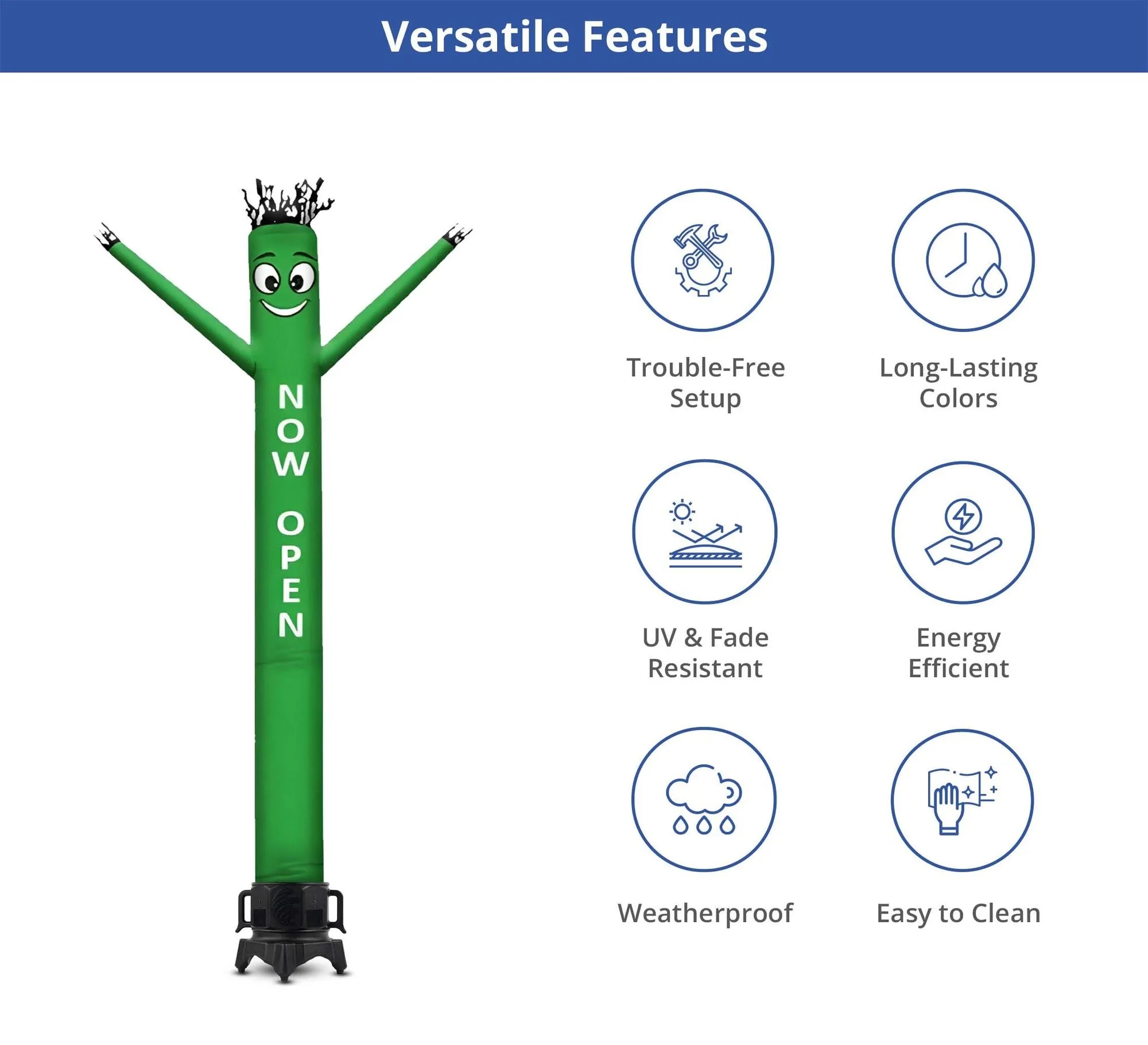 Now Open Inflatable Tube Man with Blower 4