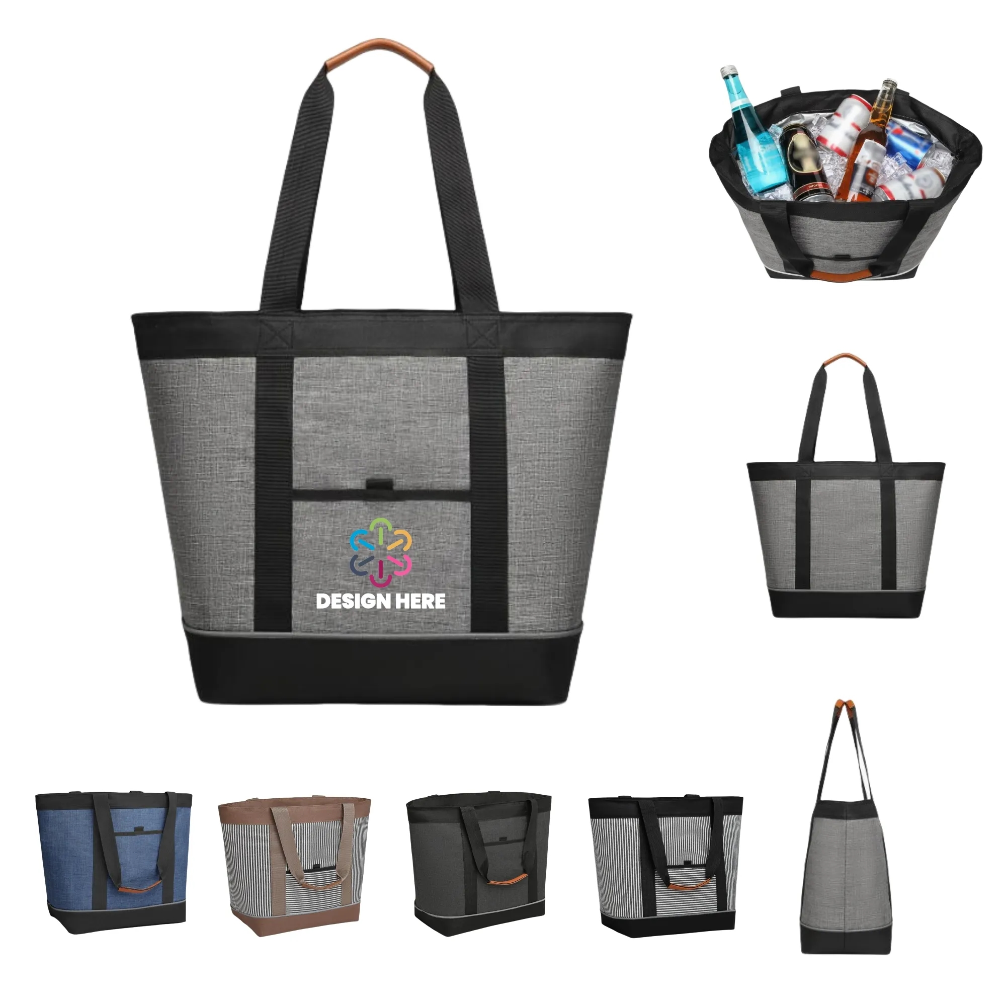 Reusable Oxford Insulated Cooler Tote Bag Outdoor 7