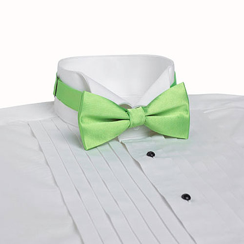 Lime Green Banded Bow Tie 2