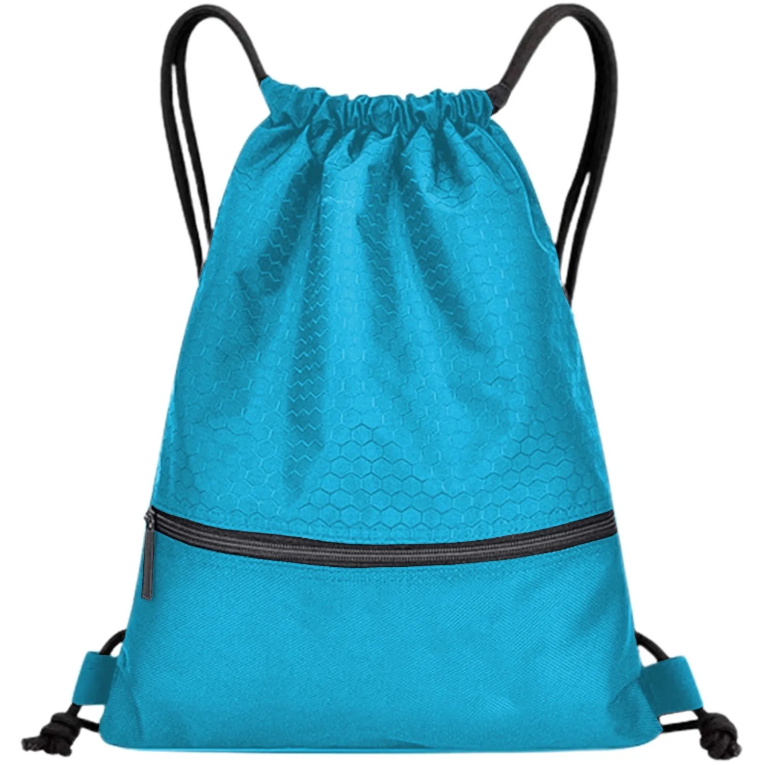 Football Shape Fabric Drawstring with Zipper 2