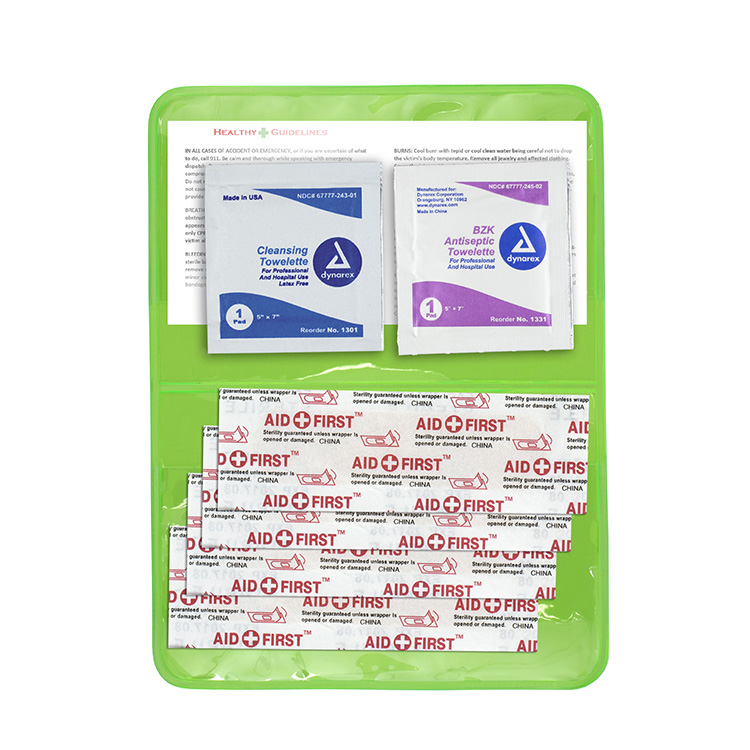 "HEAL-ON-THE-GO L" 10 Piece Economy First Aid Kit in Colorful Vinyl Pouch 13