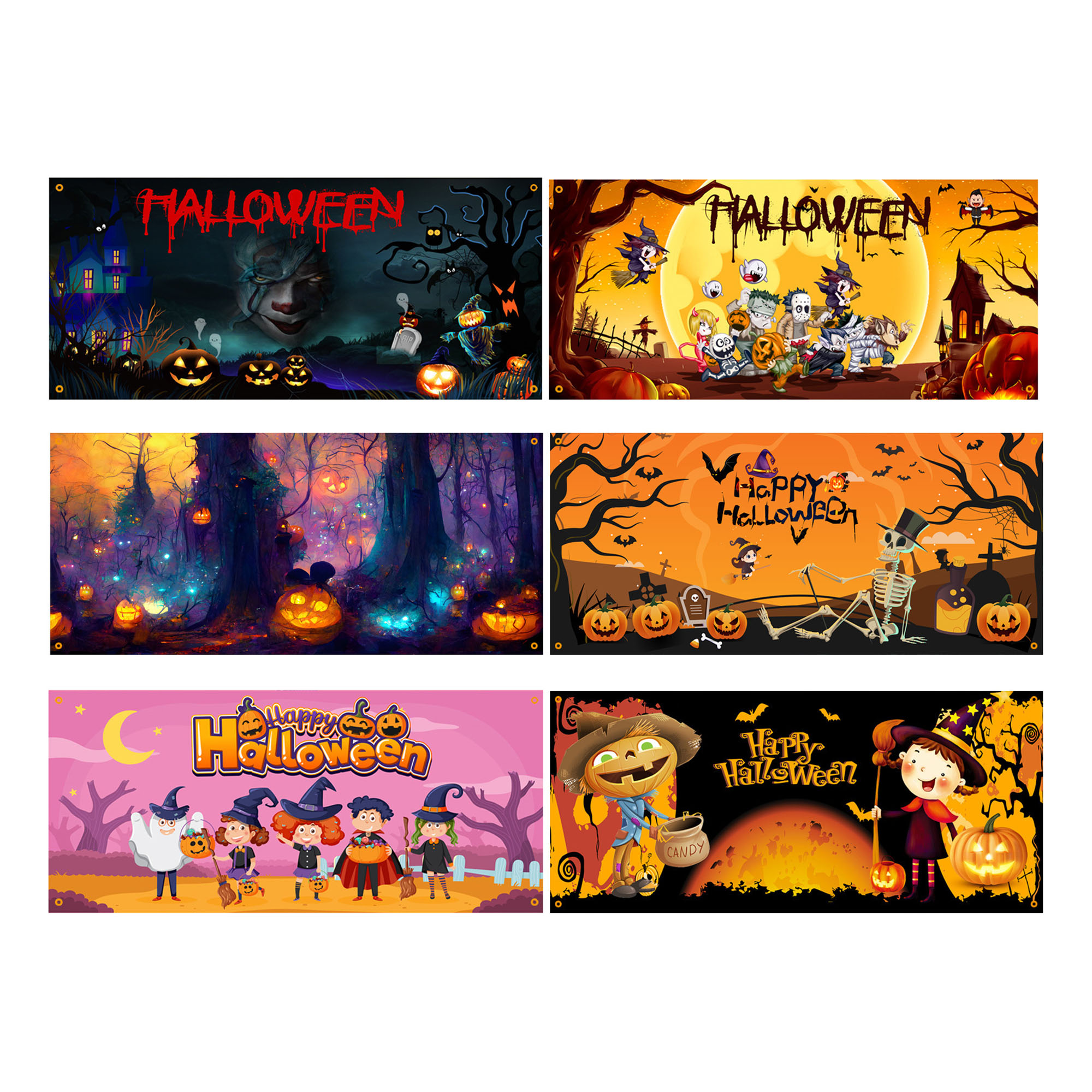 Spooky Halloween Party Backdrop Decor 2