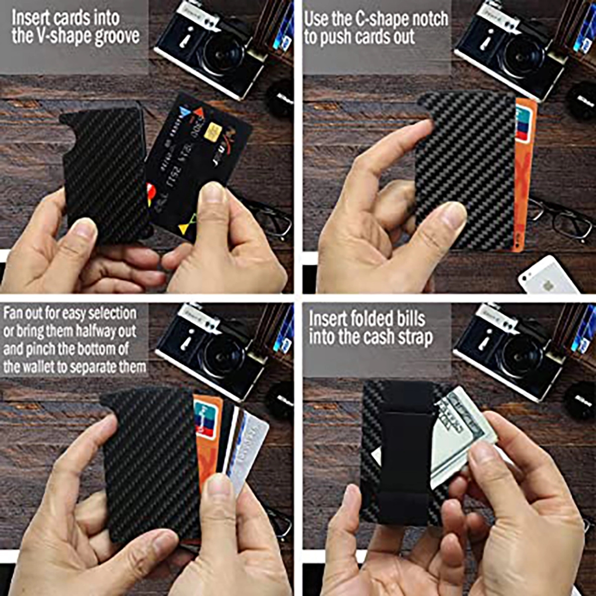 Minimalist Carbon Fiber Wallet For Men 3