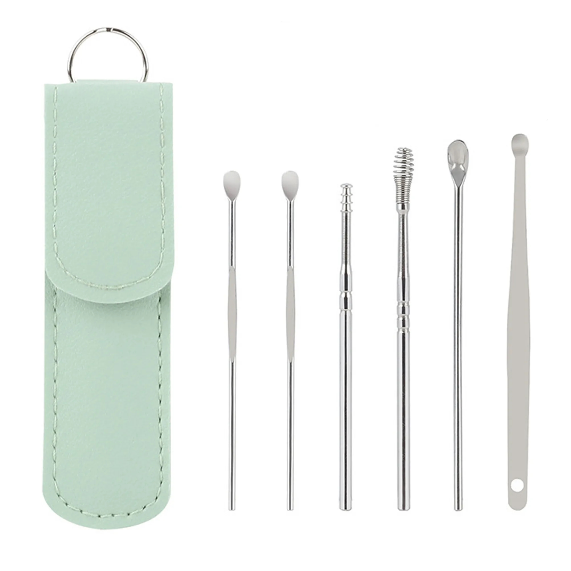 6 Pcs Ear Pick Earwax Removal Kit Cleansing Tool Set 4
