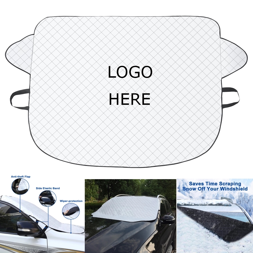 Extra Thick 4 Layers Auto Windshield Cover for Snow and Sun 4