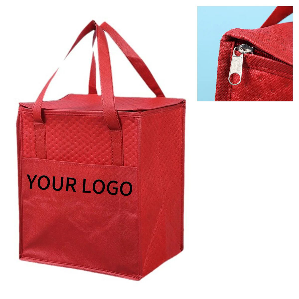Non Woven Lunch Bag With Thermal Foil Interior 2