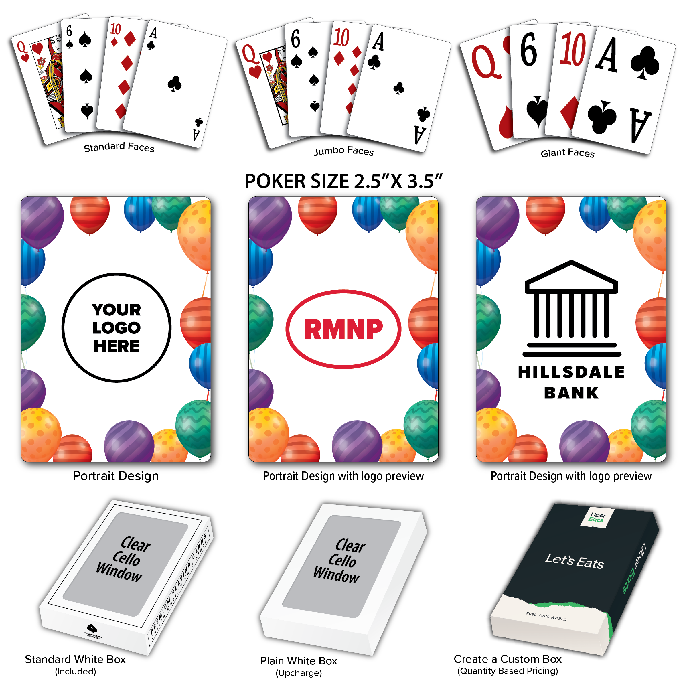 Balloons Theme Poker Size Playing Cards