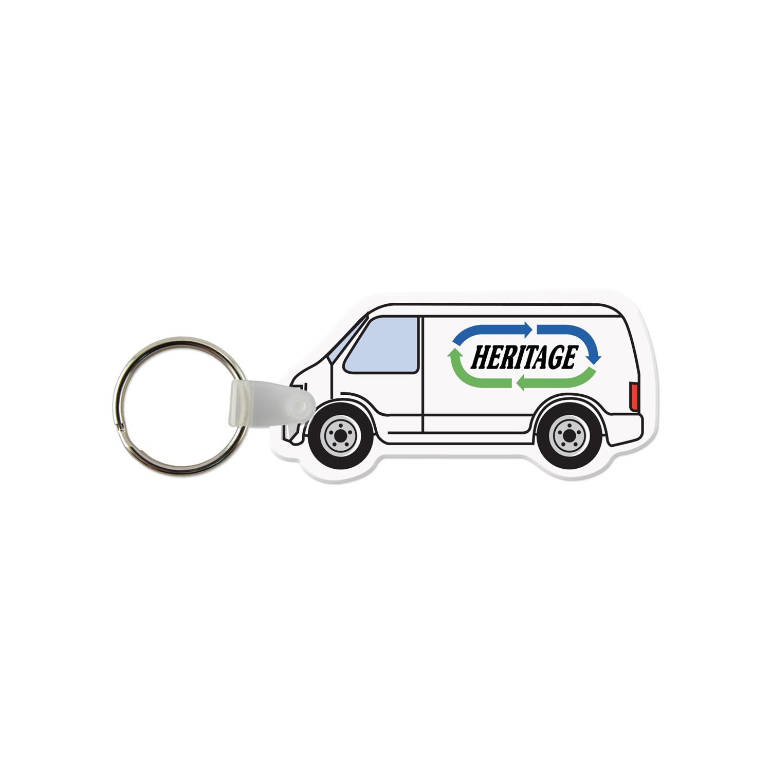 Sprinter Van Shaped USA Made Vinyl Keychain 1