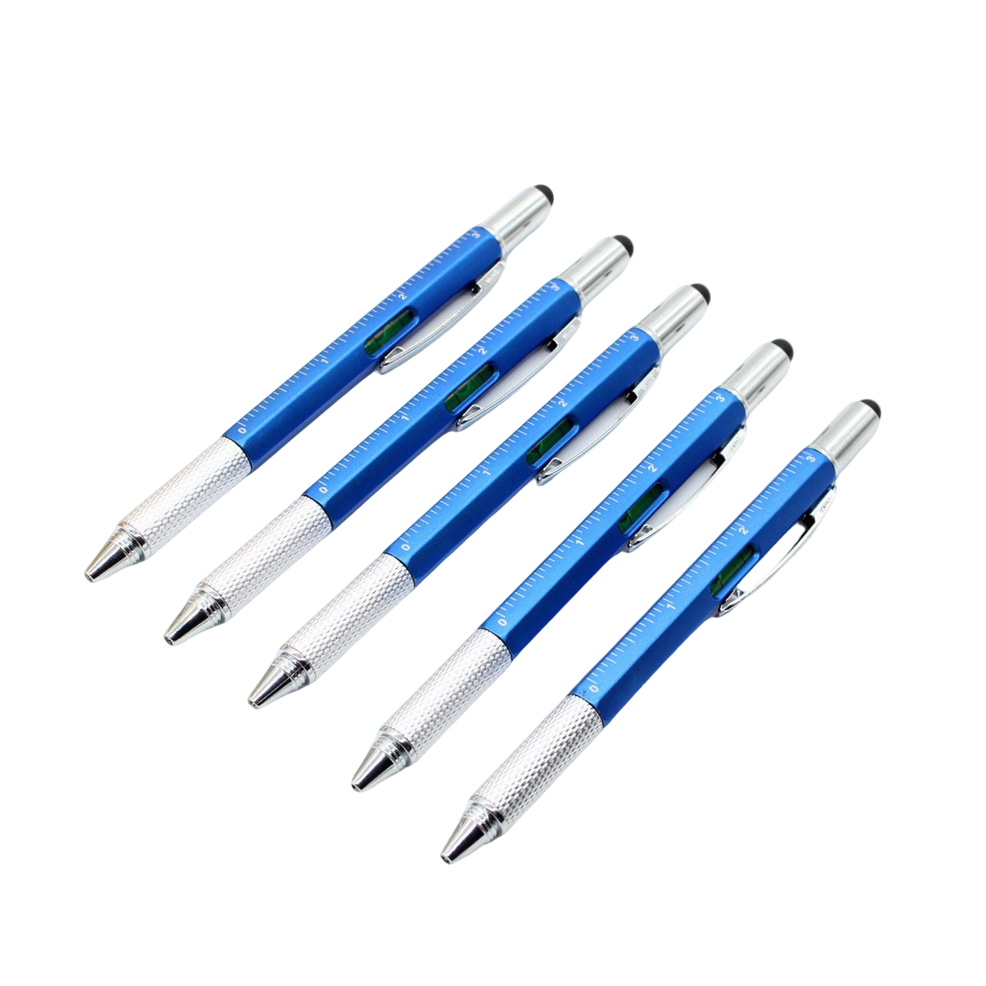 Metal Multifunction Tool Pen With Ruler Screwdriver Level 5.6" 10