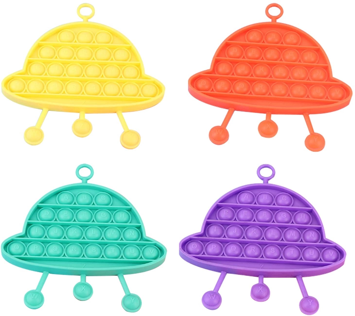 UFO Stress Reliever Silicone Push Pop Bubble Sensory Fidget 5