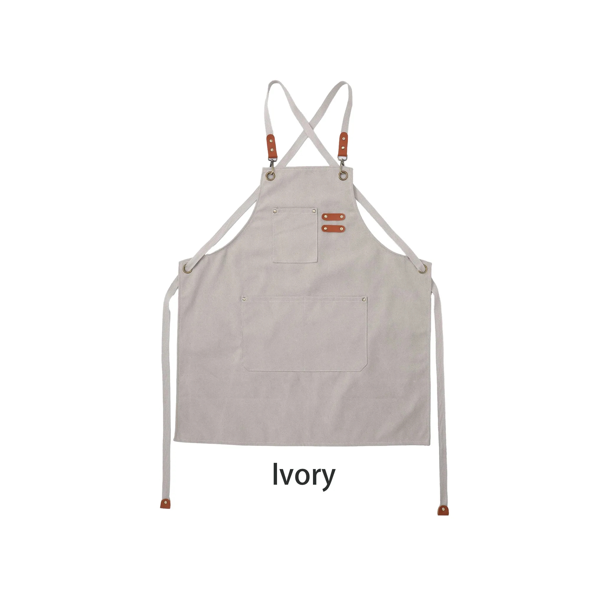 Durable Canvas Apron with Adjustable Straps and Pockets 10