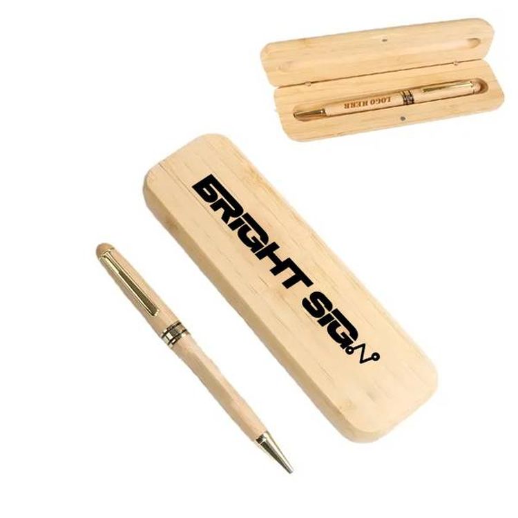 Eco-Friendly Bamboo Ballpoint Pen Gift Set 2