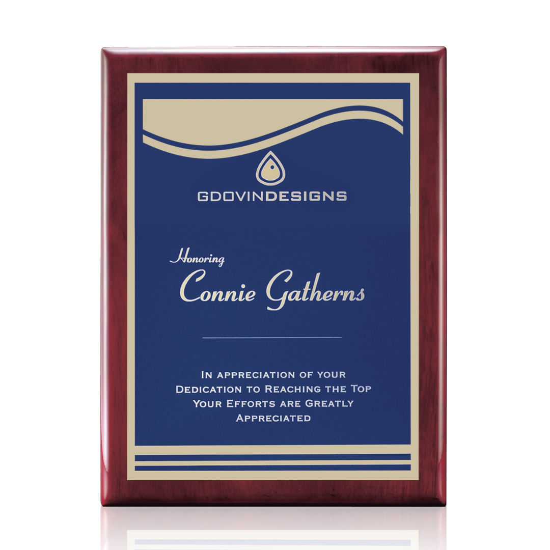 Oakleigh/Marietta Plaque - Rosewood/Blue 4