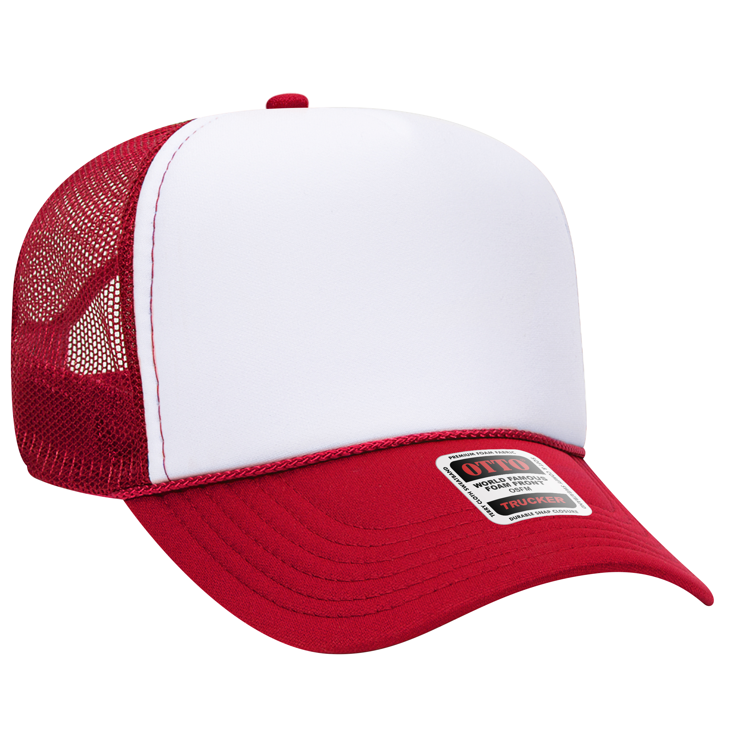 OTTO CAP® 5 Panel Mid Profile Mesh Back Trucker Hat 18