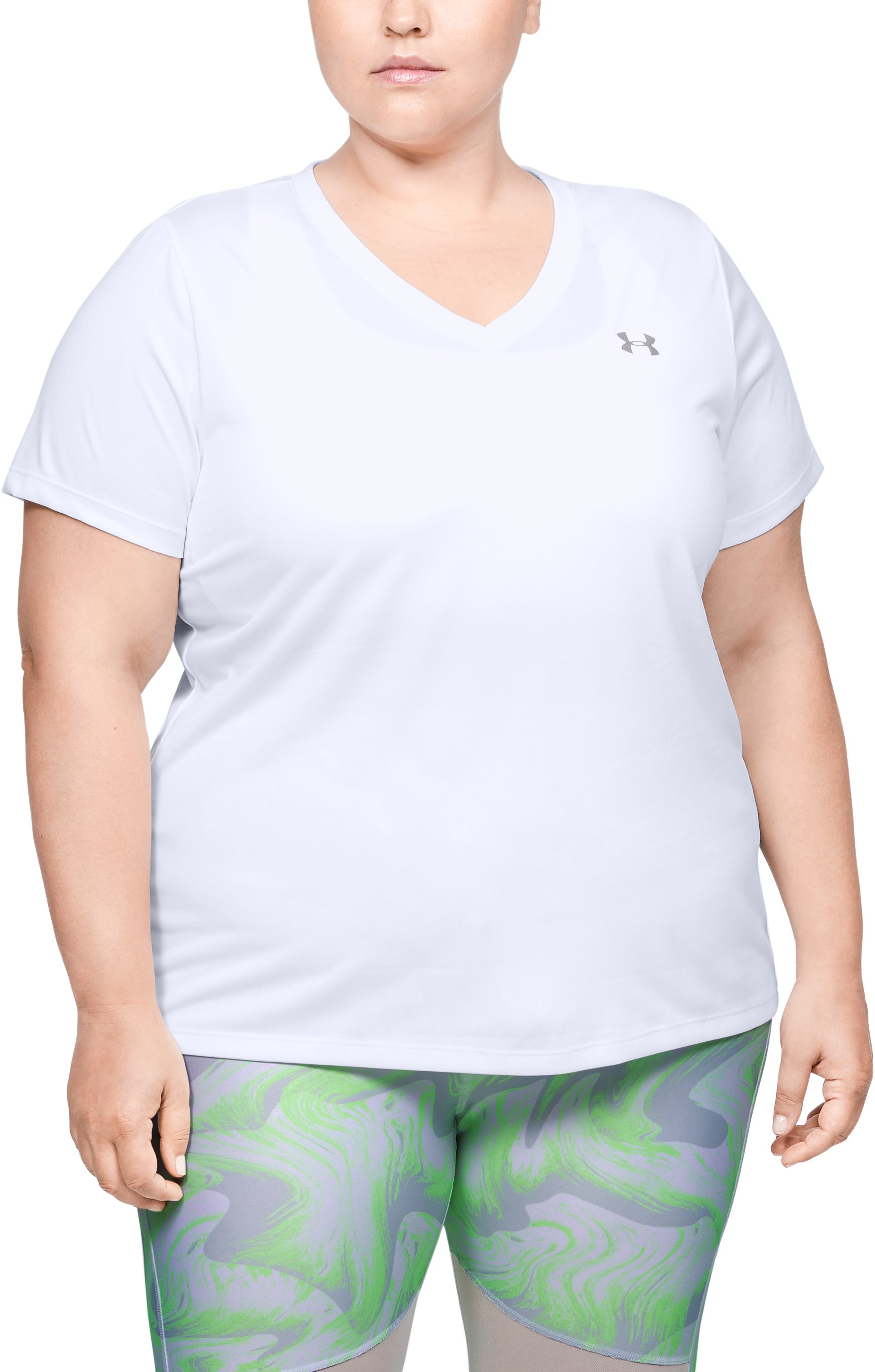 Women's UA Tech Short Sleeve V-Neck 4