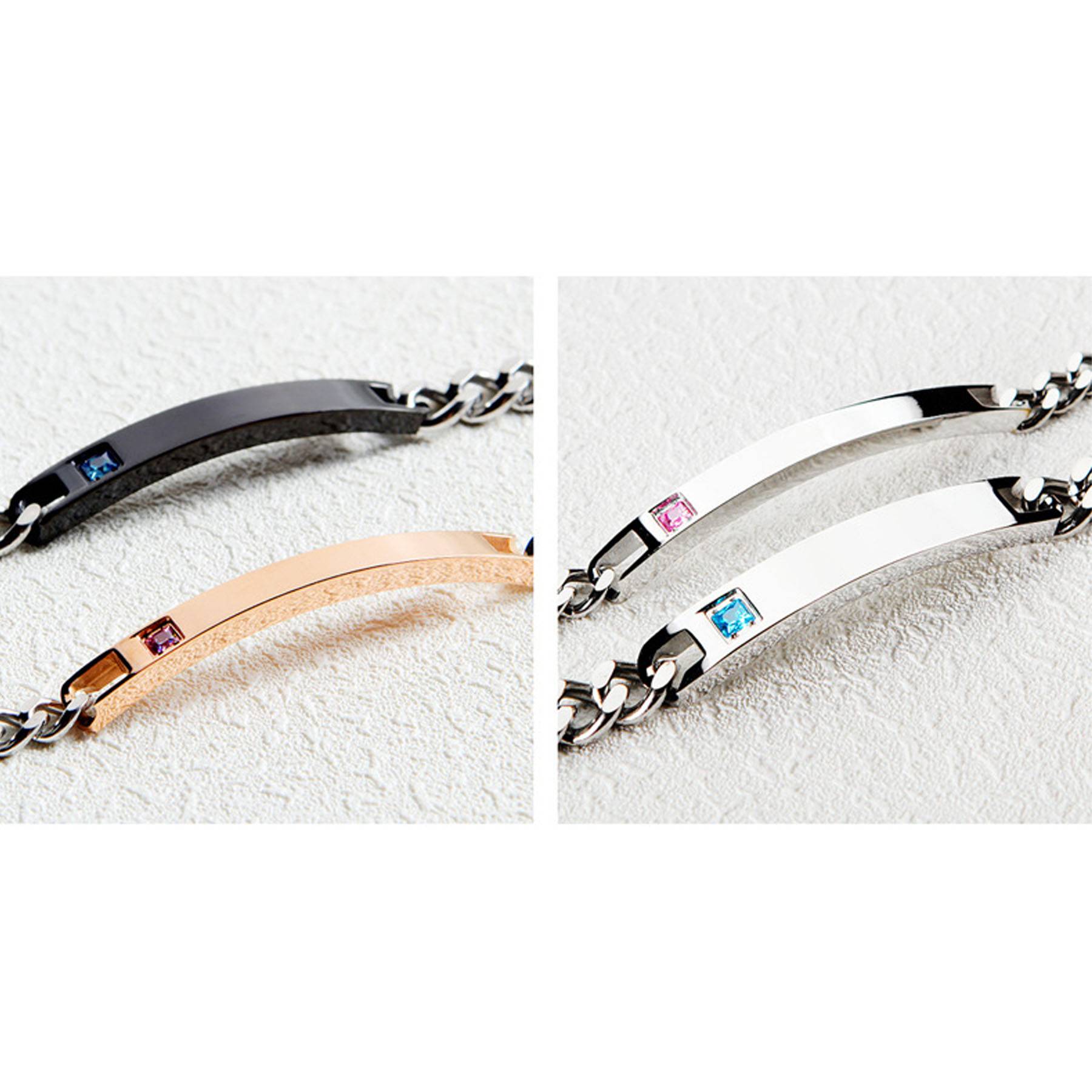 Titanium steel couple bracelet 7