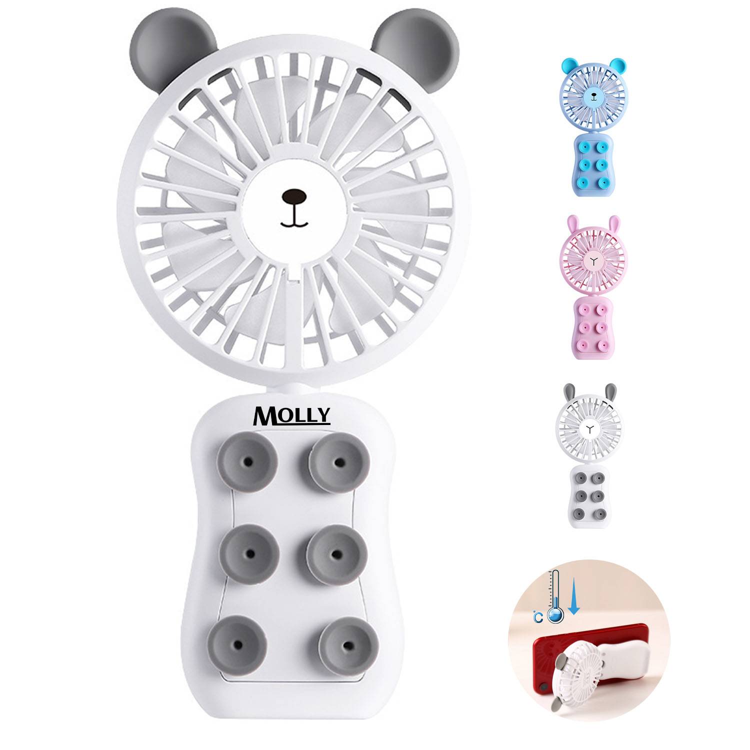 Desktop handheld portable fan