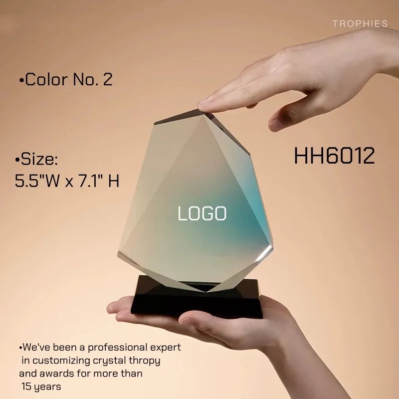 NEW Color Changing Crystal Trophy Award BULK 7