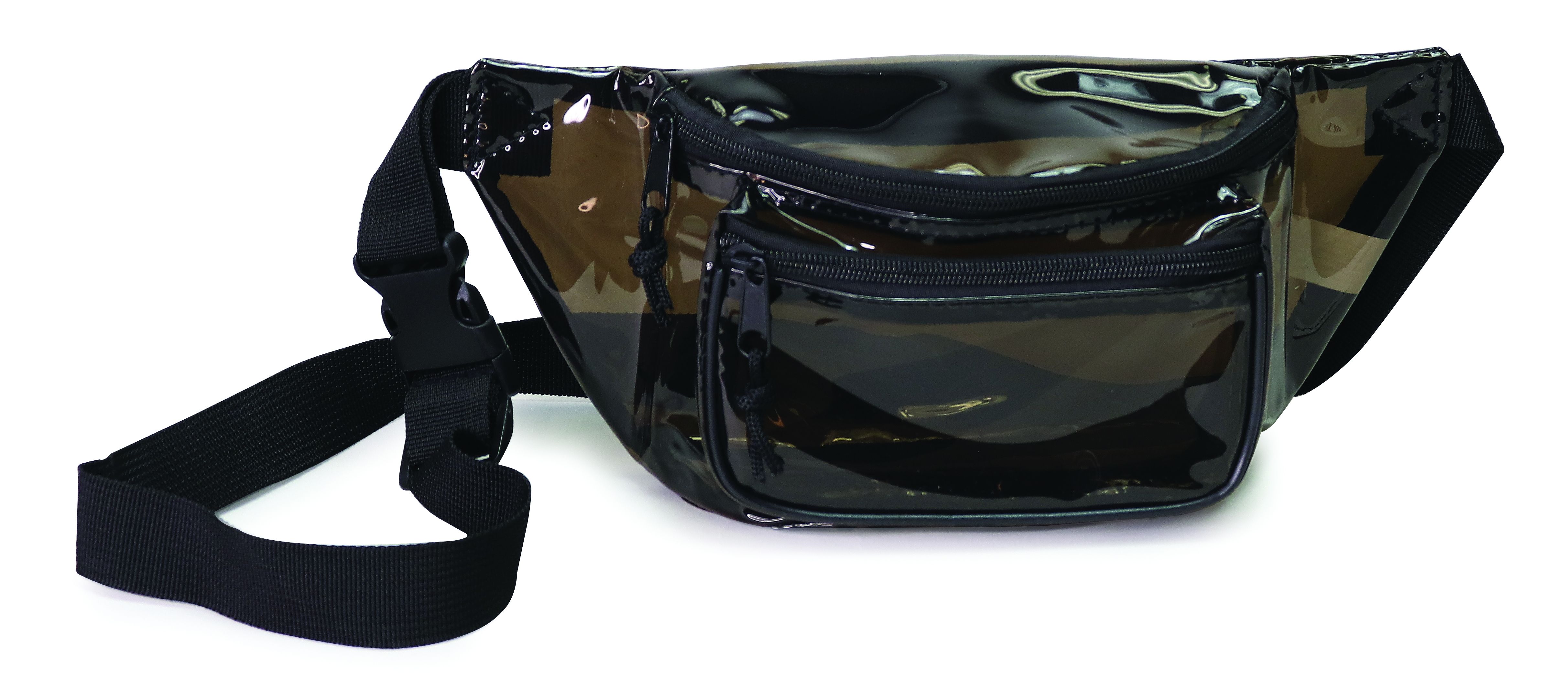 Clear Vinyl Multi Pocket Zippered Fanny Pack 3