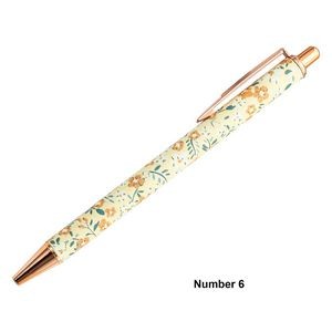 Metal Ballpoint Pen With Flower Pattern 13