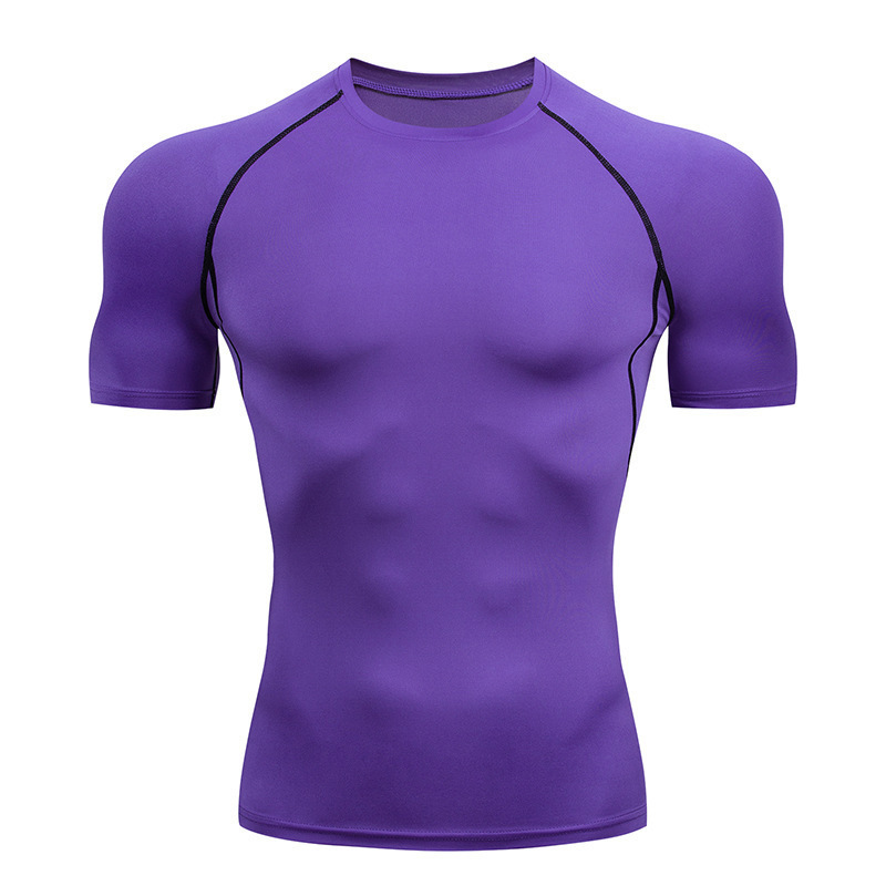 Sports Training Tights Round Neck And Short Sleeves 6