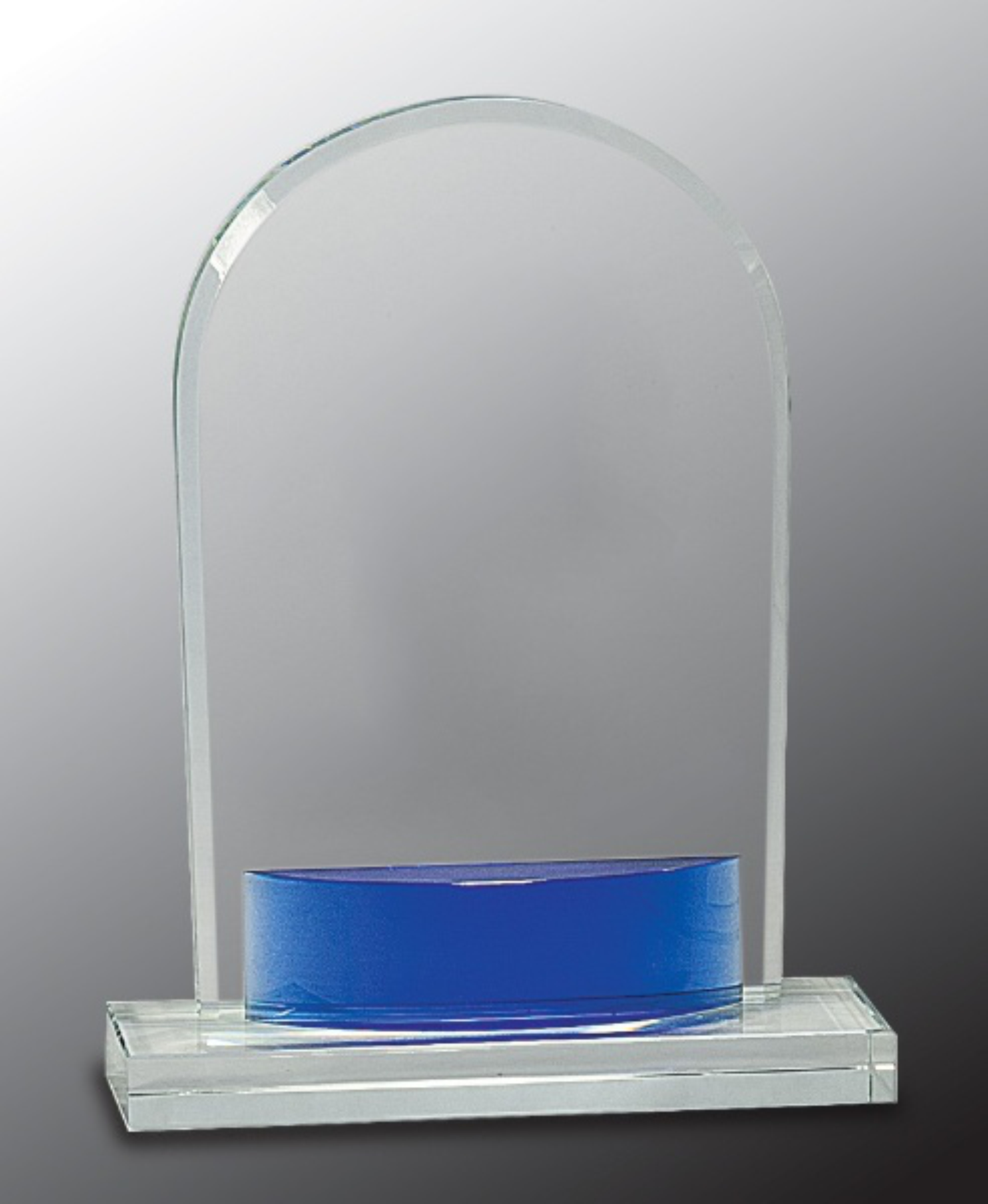 7 3/4" Crystal Arch with Blue Accent Award 3