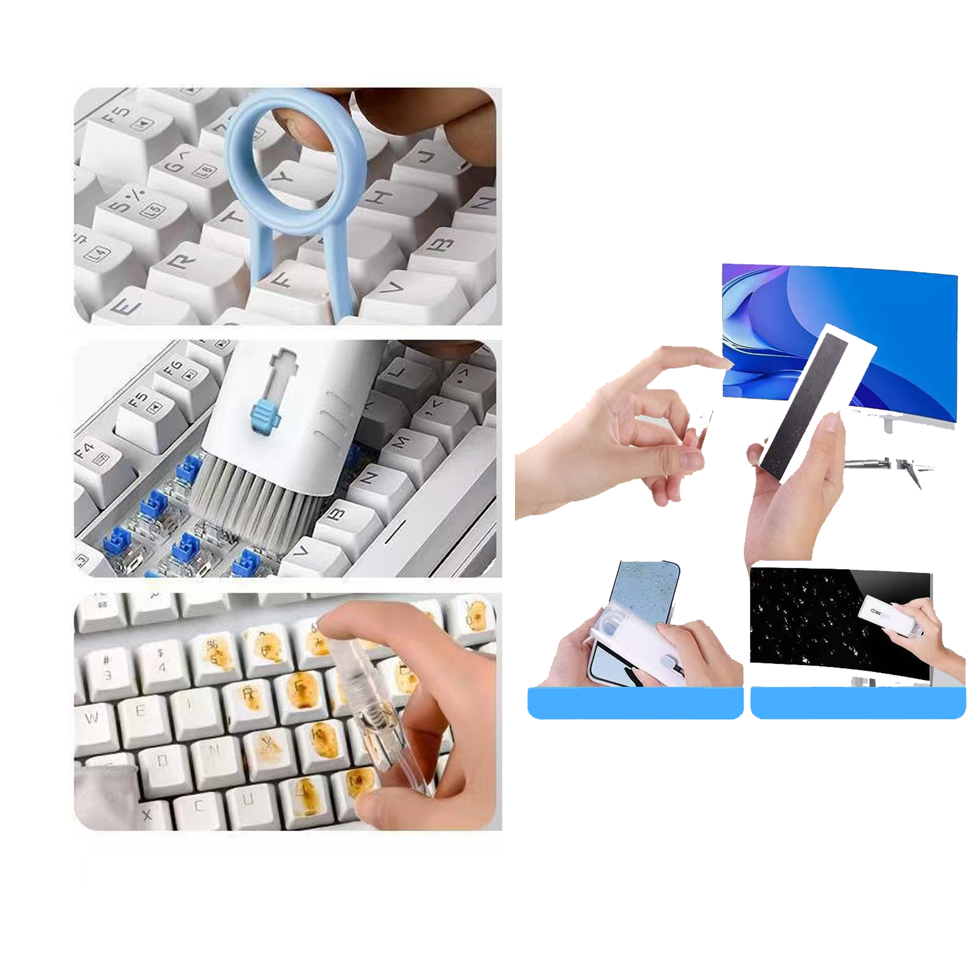 7-in-1 Multi-Purpose Cleaning Set for Headphones, Smartphones, and Keyboards 2