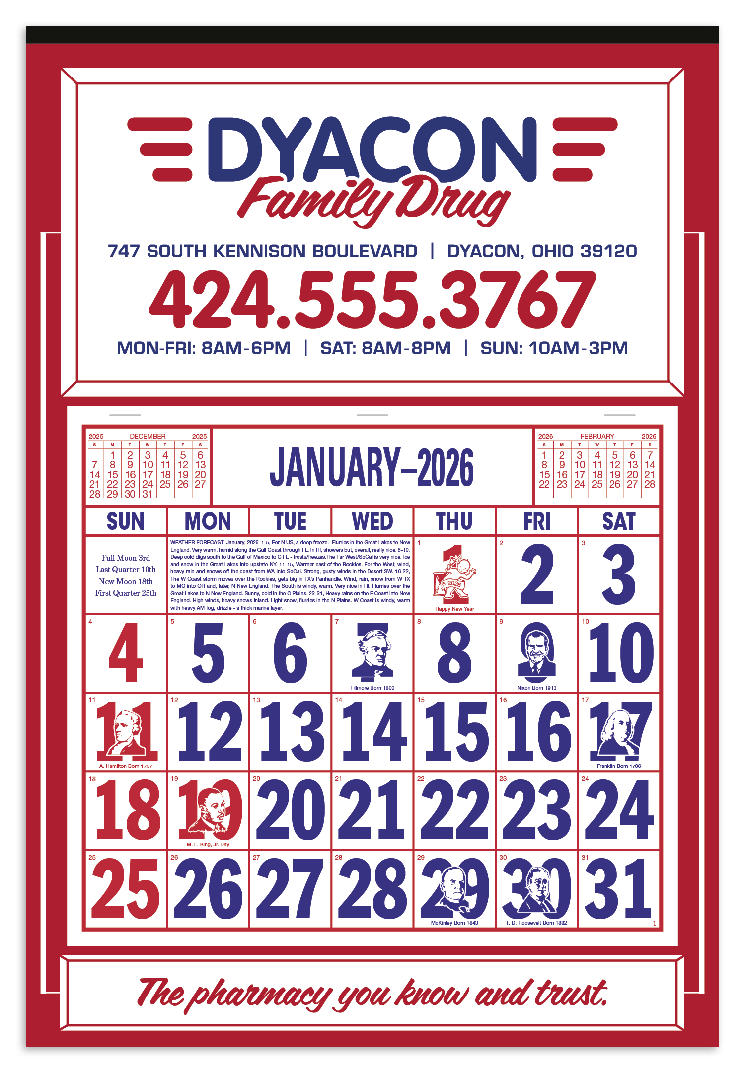 Skinner & Kennedy® Apron Calendar 8