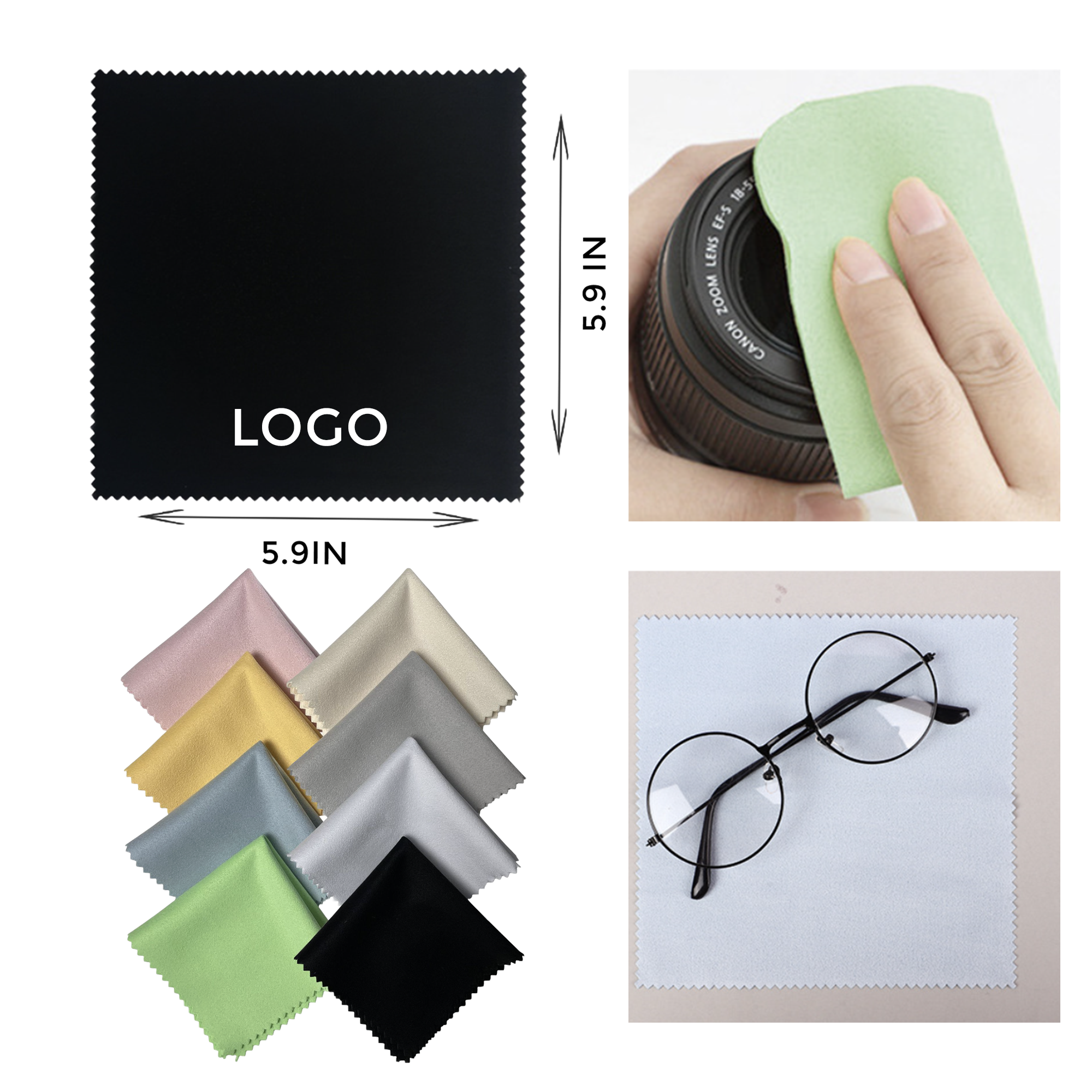 MOQ 10 PCS Gentle Ultra - Fine Fiber Eyeglass Cloth 2