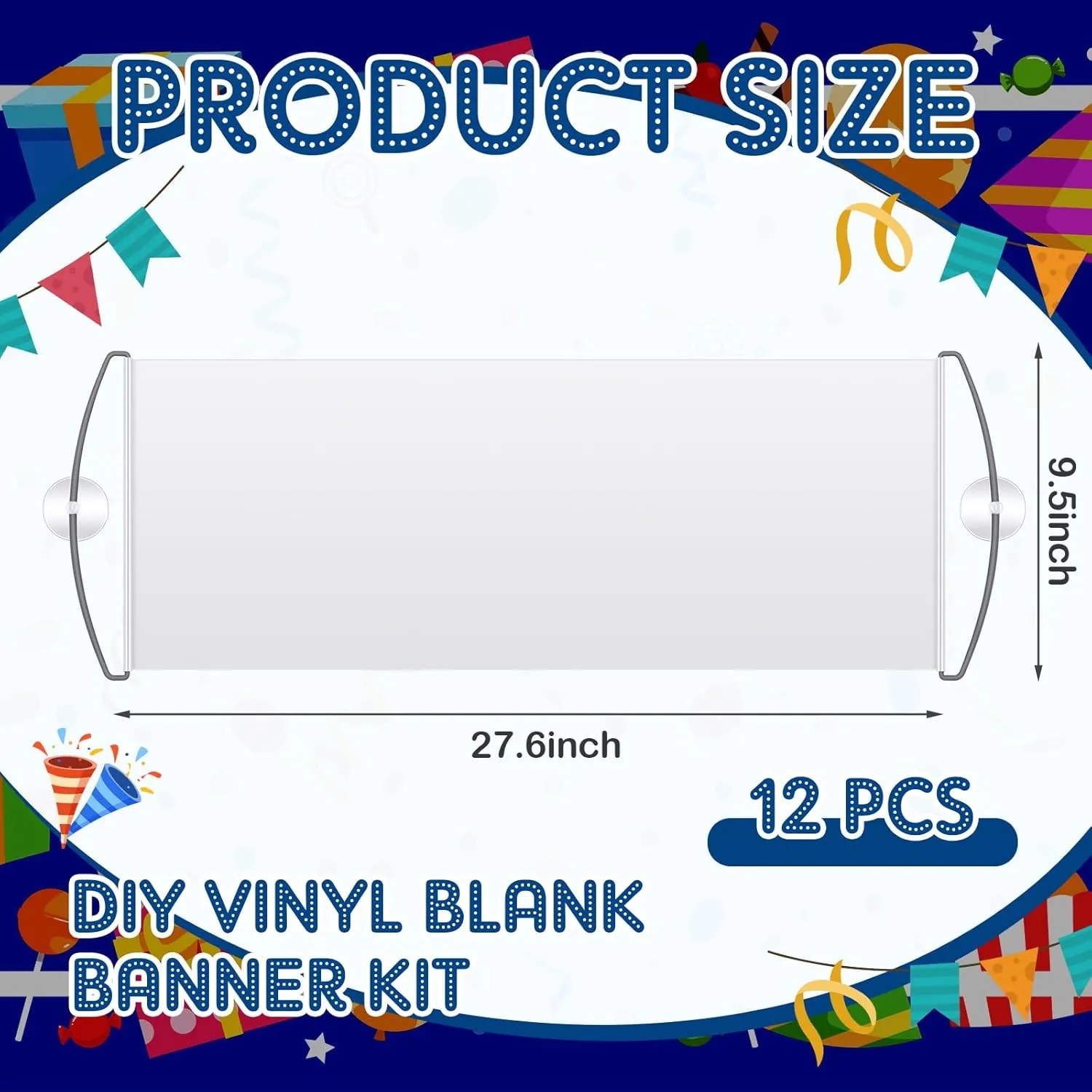 Retractable PET Plastic Scroll Hand Banner Flags 6