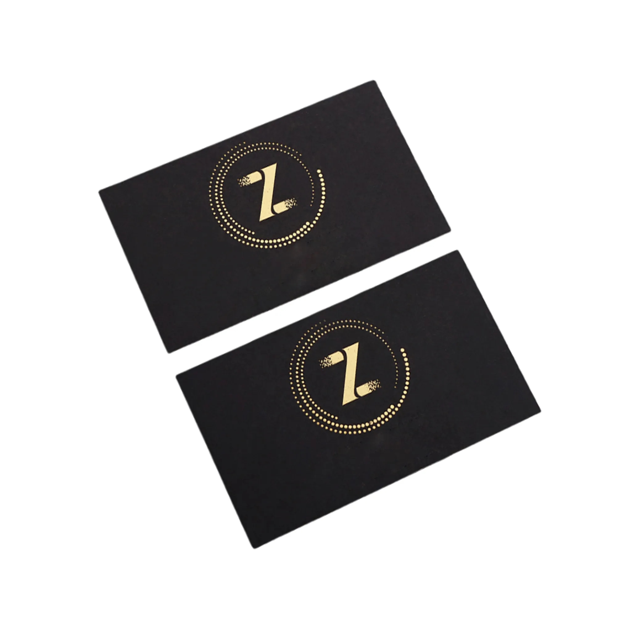 Black Business Card with Gold Foil Print 2
