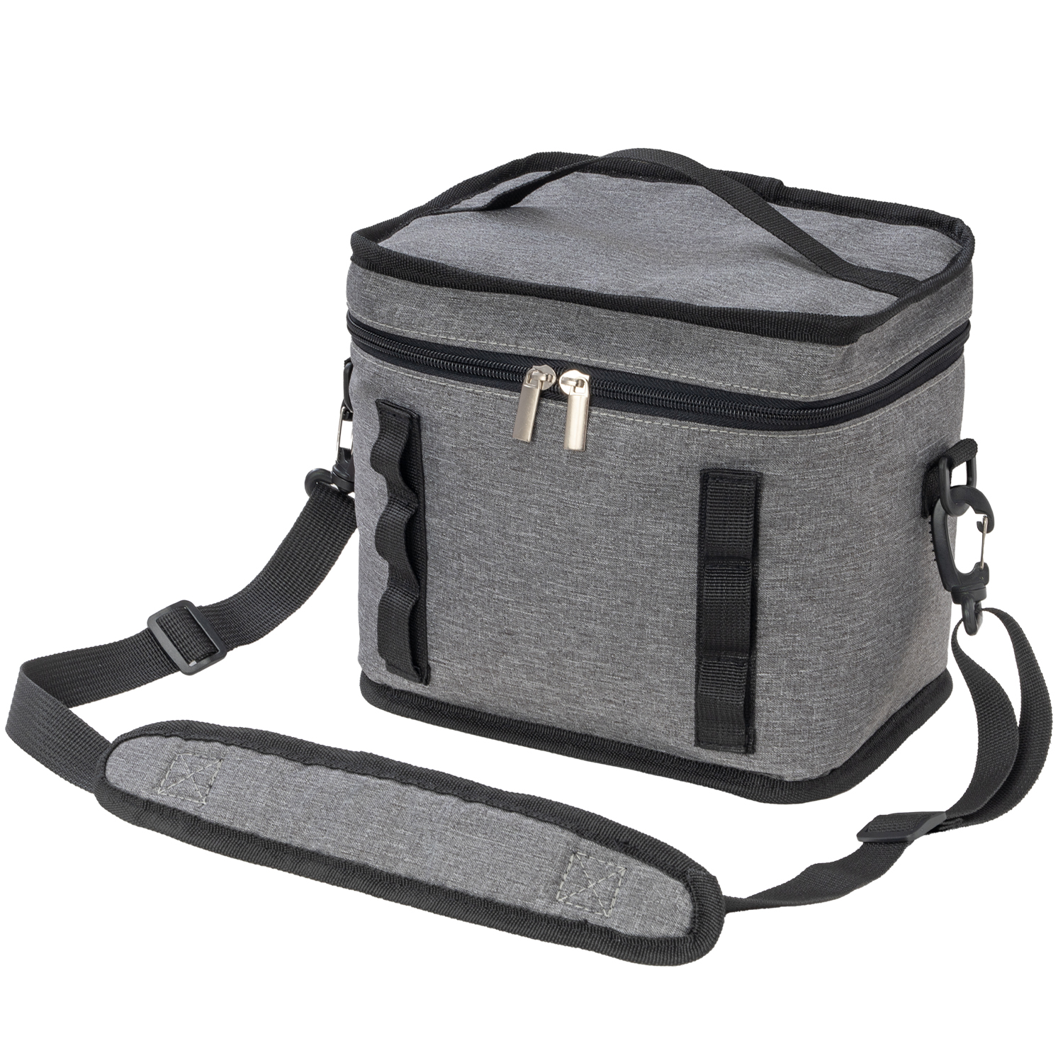 Insulated 6 Can Cooler Bag w/ Top Handle & Strap 10