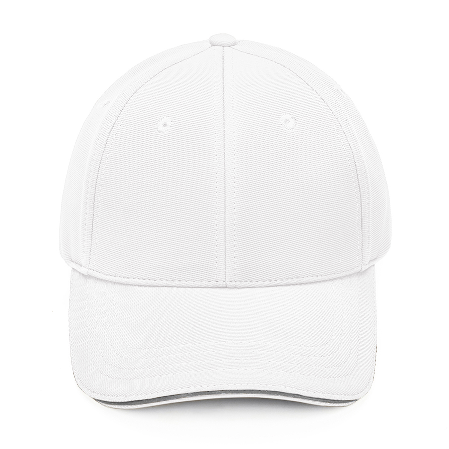 Stock Solid Color Polyester Ottoman 6 Panel Cap, Double 3