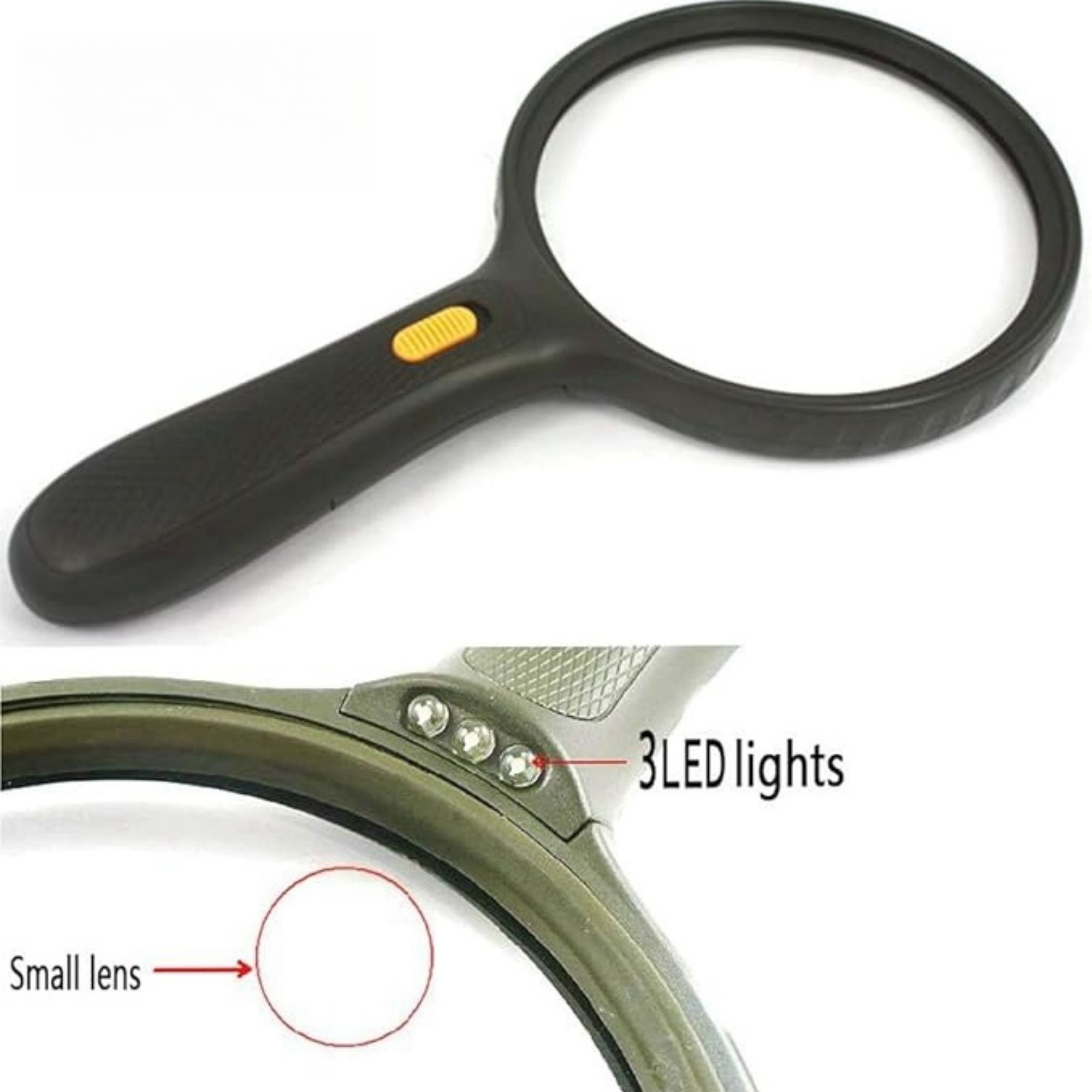 5X 138mm Handheld Magnifying Glass With Lights 1