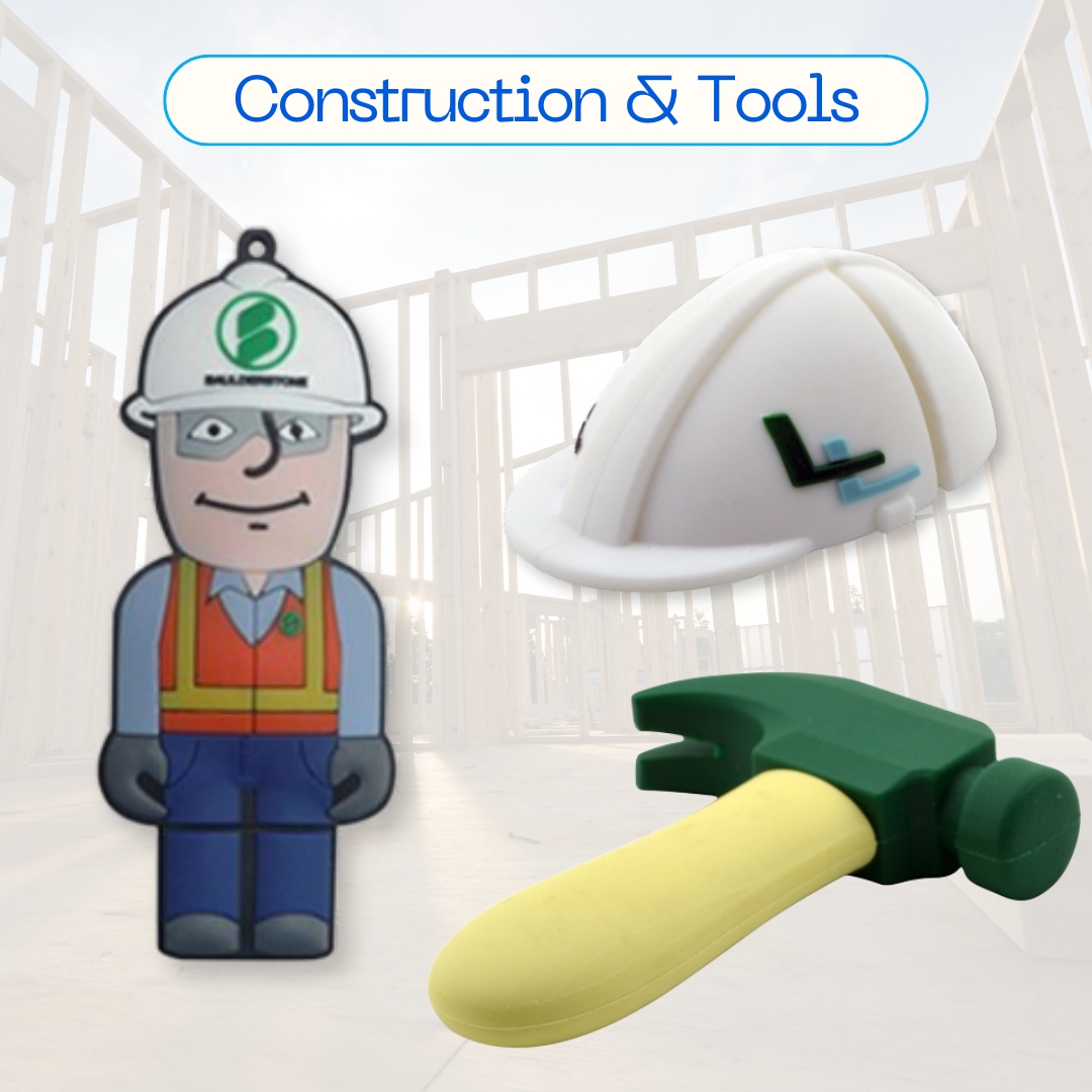 Custom Construction-Themed USB Drives 1