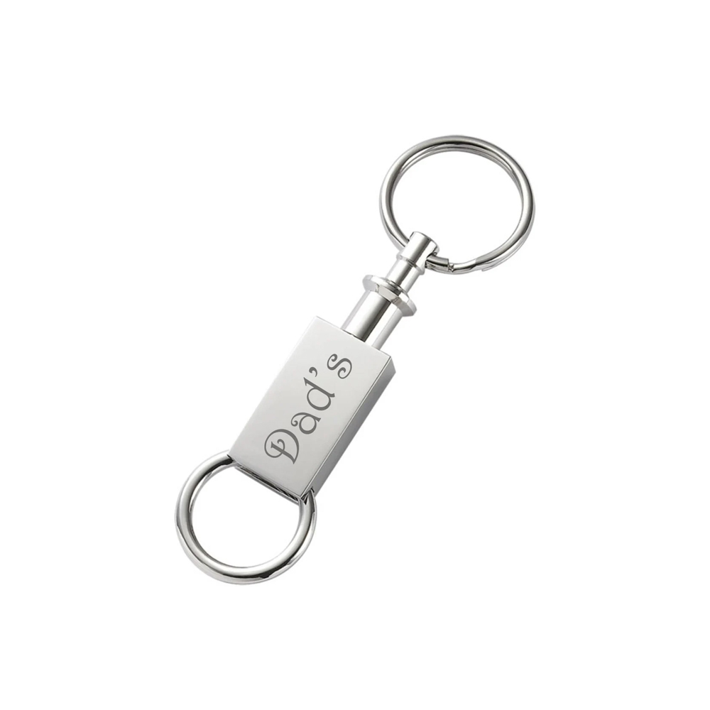 CHROME PLATED KEYRING W/ 2 RINGS & QUICK RELEASE 3