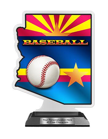 State Acrylic Trophy: 6" Arizona Shape (Event type 2