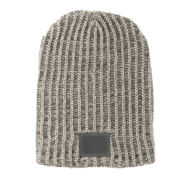 Haberdasher Knit Beanie with Leather Patch 9