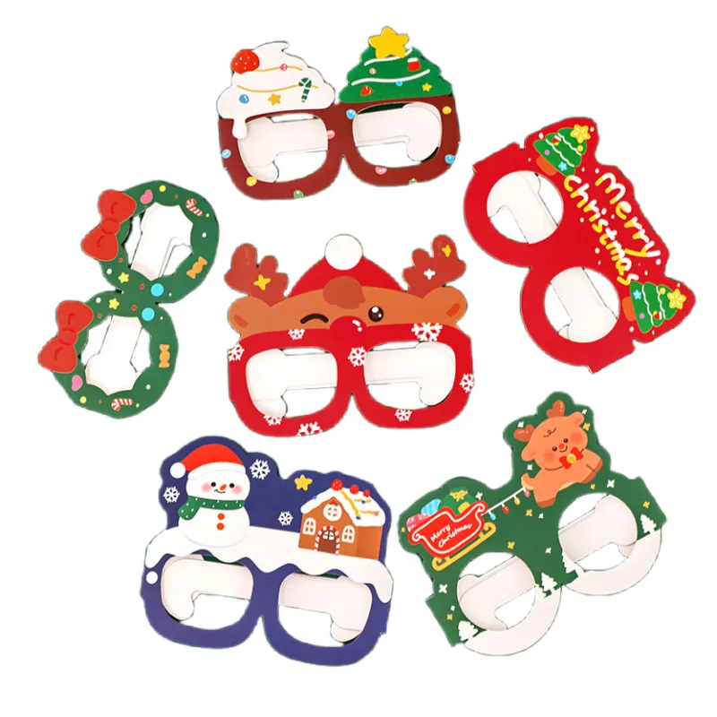 Christmas Paperboard Glasses Frame 1