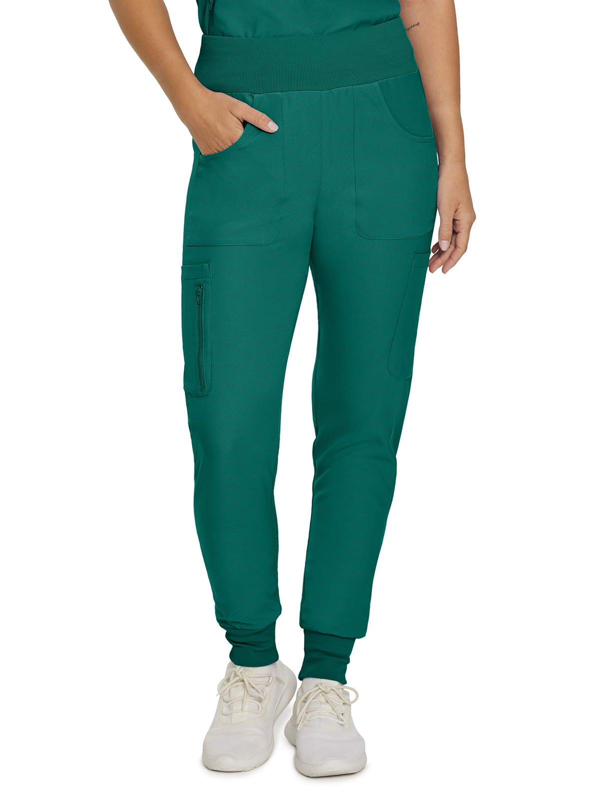 Landau - Forward - Women's Seven-Pocket Mid-Rise Rib-Knit Elastic Waist Jogger Pant 43