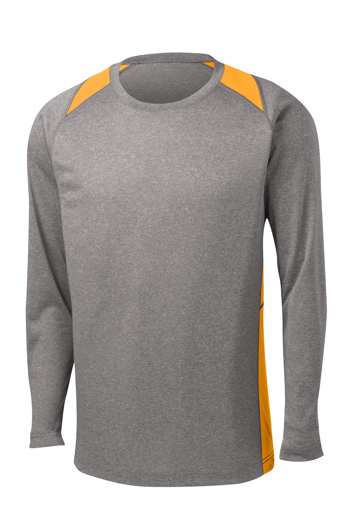 Sport-Tek Long Sleeve Heather Colorblock Contender Tee. ST361LS 97