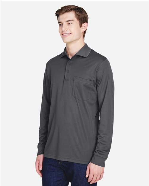 Men's Pinnacle Performance Long Sleeve Piqué Polo with Pocket - 88192P 3