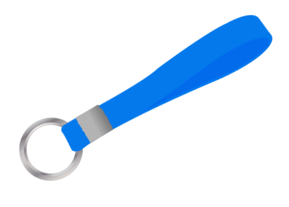 1/2 Inch Wide Blank Silicone Wristband Keychain 2