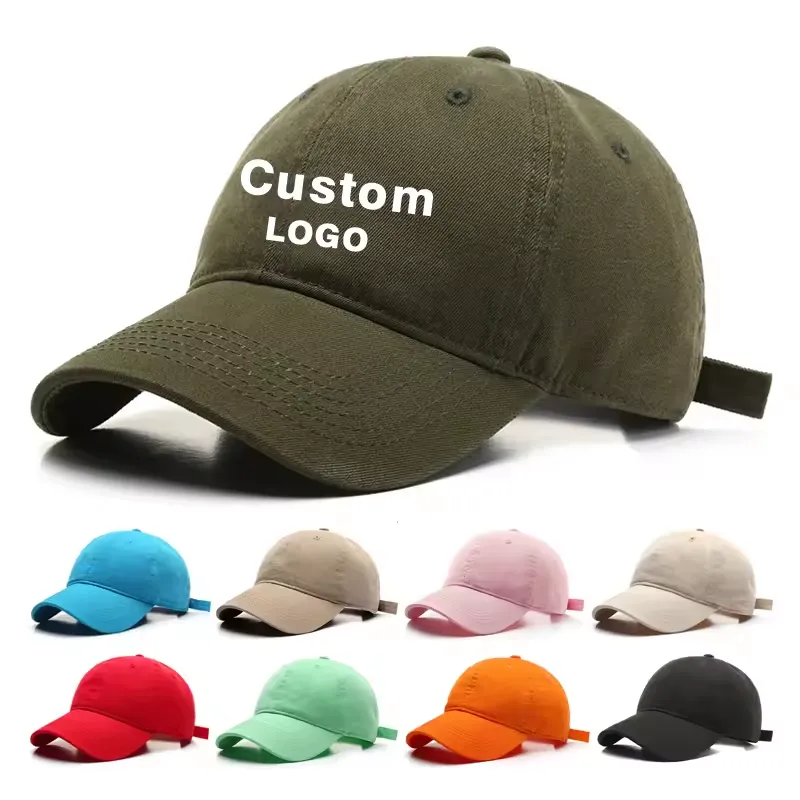 6 Panel Low Profile Unstructured Cotton Twill Baseball Cap 5