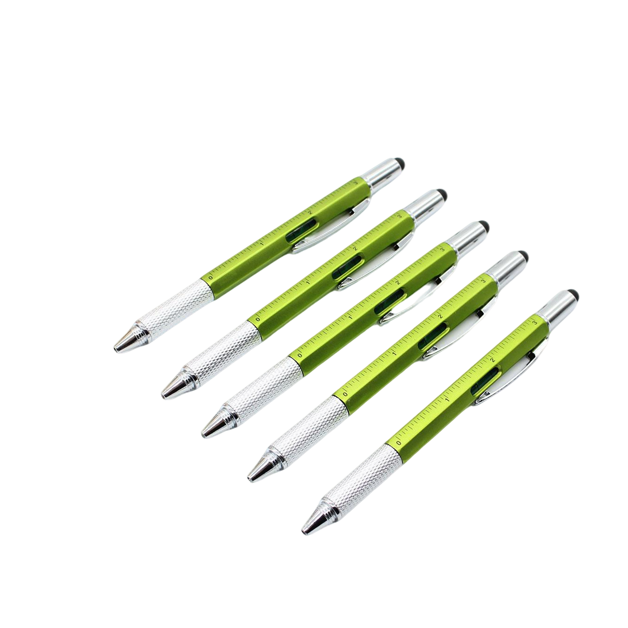 Metal Multifunction Tool Pen With Ruler Screwdriver Level 5.6" 7