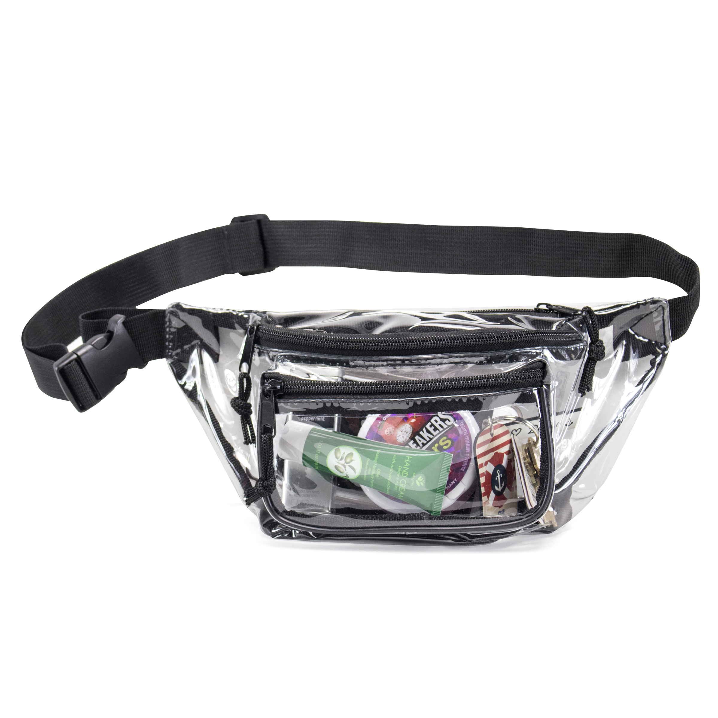 Clear Three-Zipper Fanny Pack 2