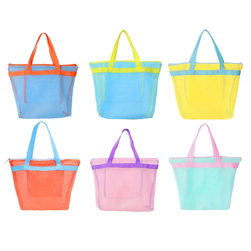 Beach Travel Bath Handheld Storage Mesh Bag 7
