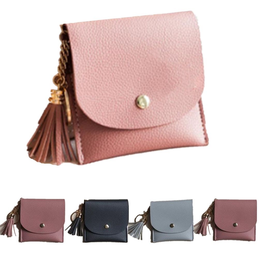 Tassel Leather Coin Pouch Change Bag 5